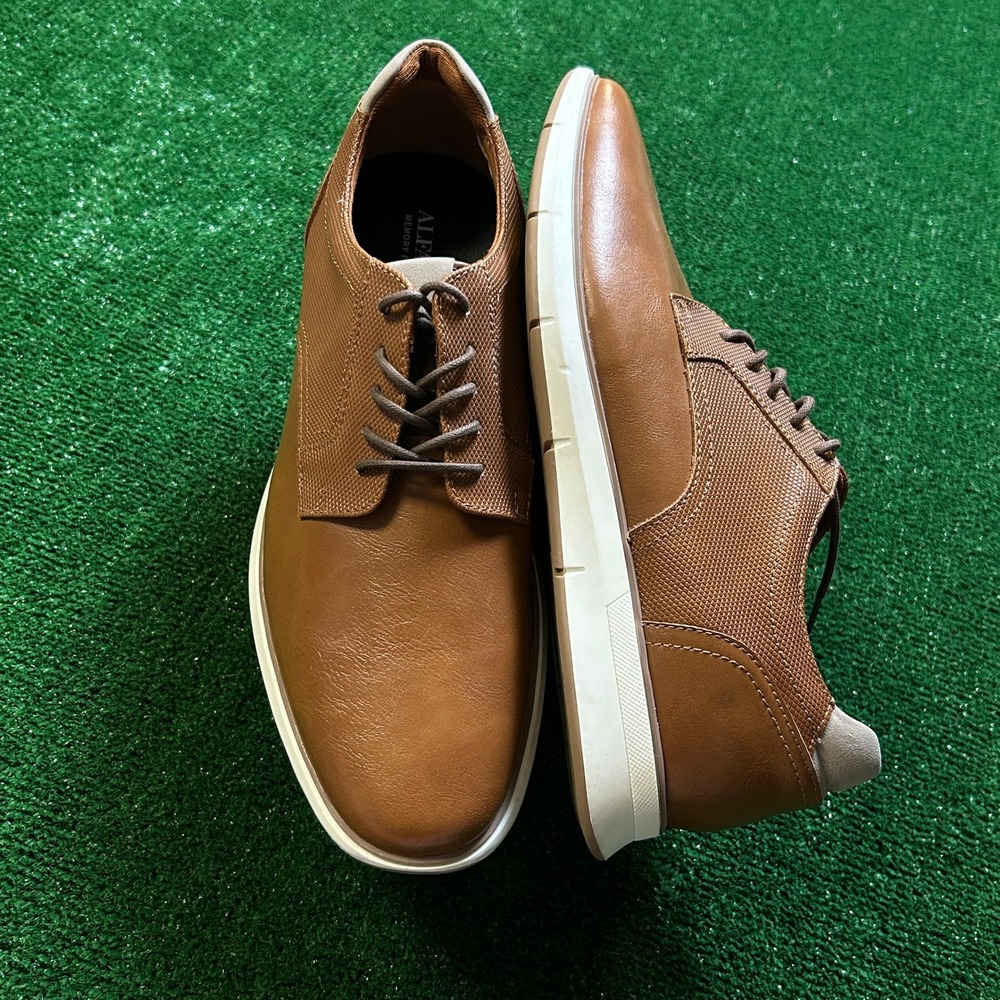 Alfani Landan Hybrid Dress Lace Up Sneaker Cognac Brown 11M - Picture 6 of 8
